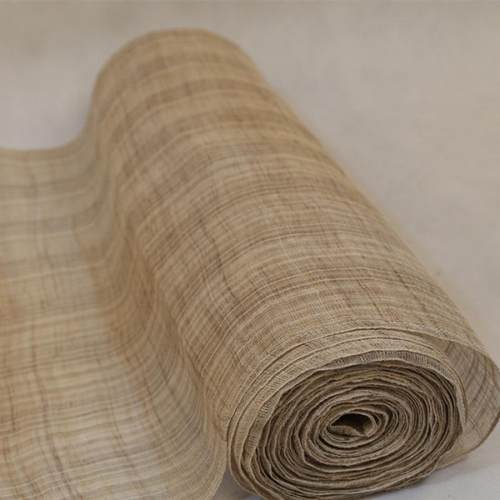 手工夏布苎麻布苎麻布料漆艺胎麻布面料隔断装饰
