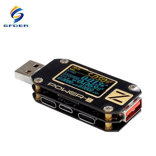 power-zusb测试仪电压电流表快充充电功率检测仪pd诱骗器km001c