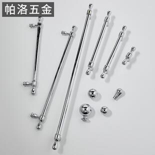 黄铜亮铬银色衣柜门把手奶油风现代简约高档橱柜酒柜抽屉拉手 法式