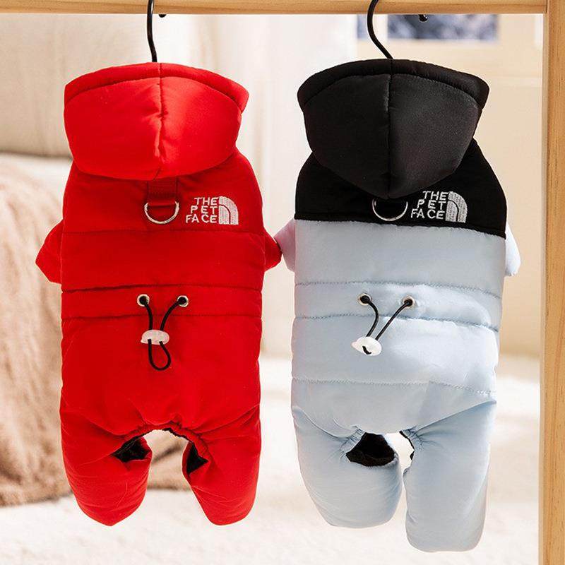 狗狗衣服冬天四脚加厚羽绒棉服保暖比熊泰迪小型幼犬猫咪宠物服饰