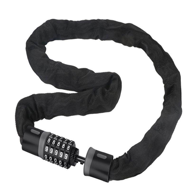 自行车锁链条锁防盗密码锁山地车链锁电动摩托车车锁密码链条锁