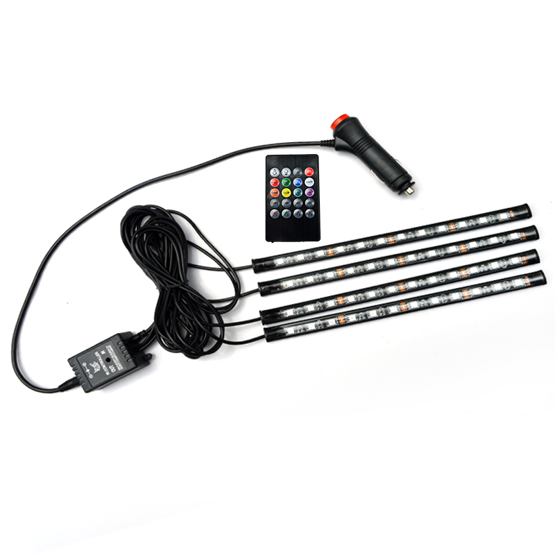 汽车脚底氛围灯内饰用品车内LED灯条车载气氛灯改装USB音乐节奏灯