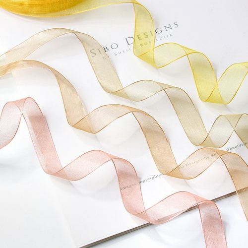 快速发货2024 韩式粗边v纱带鲜花丝带手工蝴蝶结彩带烘焙礼盒装饰