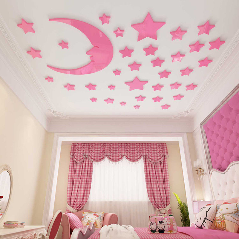 快速发货星星亚克力3d立体墙面贴儿童房间M布置装饰画天花板卧室,家居饰品,软装墙贴,淘宝优惠券,粉丝福利购,淘宝优惠卷