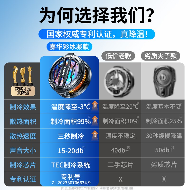 现货速发【磁吸背夹两用】手机散热器半导体降温神器无线款背夹直