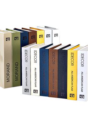 快速发货黑白e灰假书仿真书摆件样板间创意饰品道具模型书本客厅