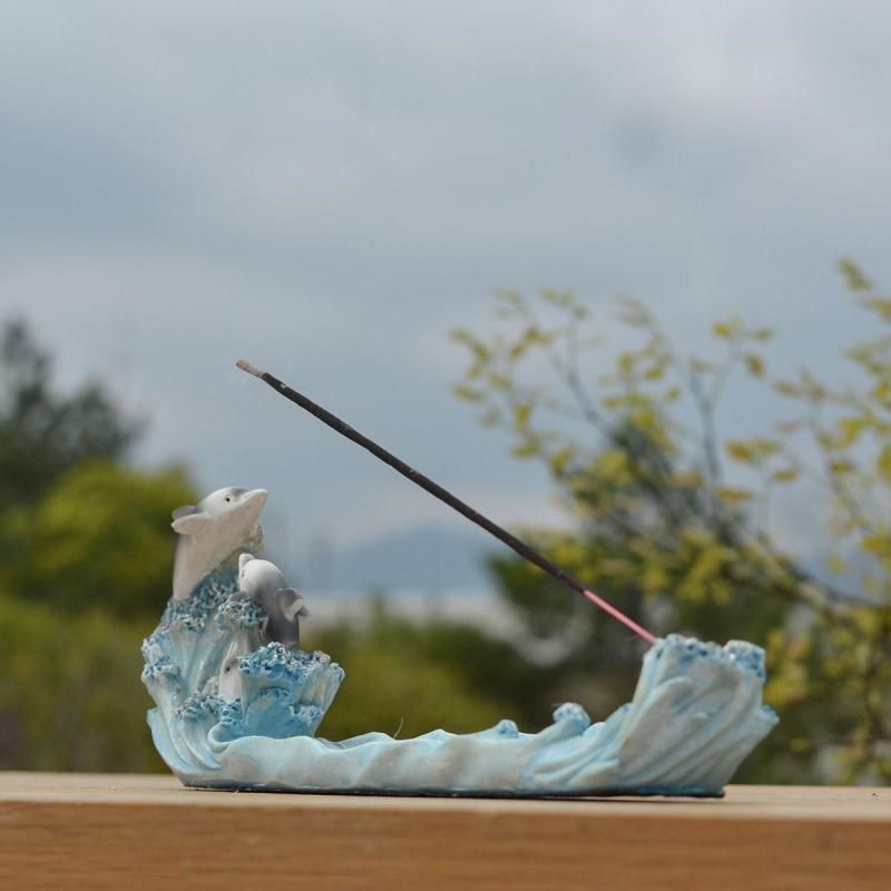 快速发货海豚香插室内线香炉创意树脂小摆件线Q香托香薰香座檀香,家居饰品,香托/香盘/香座/香插,淘宝优惠券,粉丝福利购,淘宝优惠卷