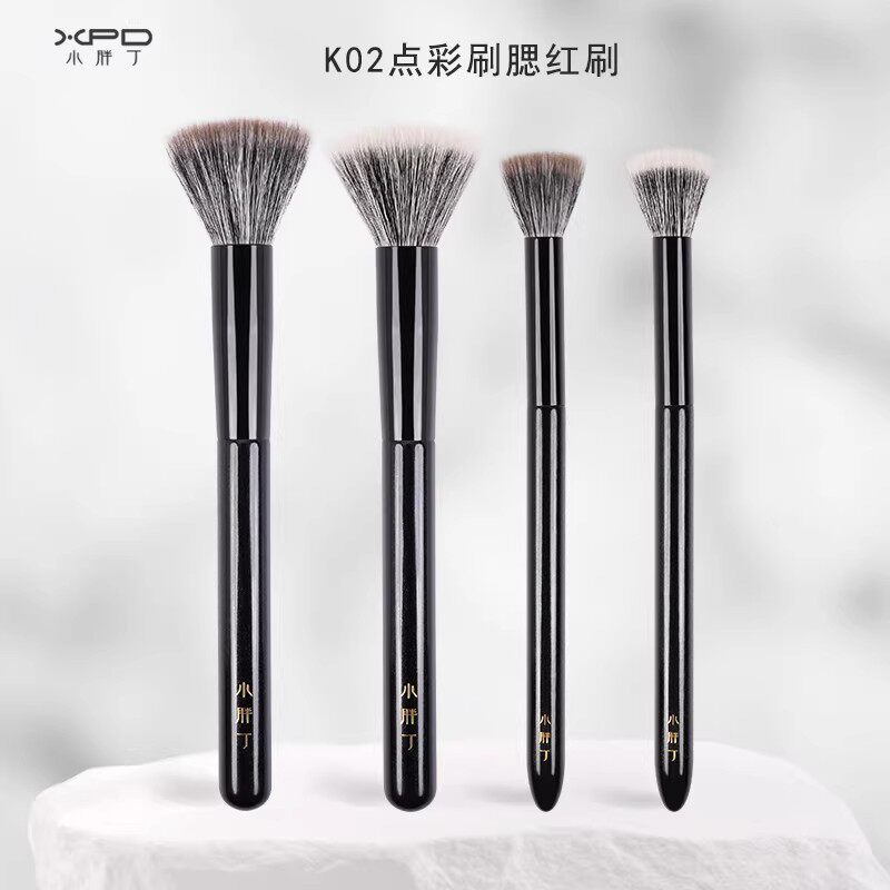 小胖丁K02蓝狐毛点彩刷腮红刷羊毛动物毛晒红一支装大小号化妆刷