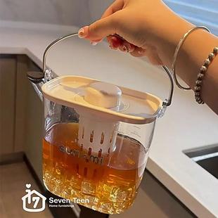 高颜值冷萃壶咖啡泡茶冷水壶家用手提大容量果茶凉水壶冰箱密封口
