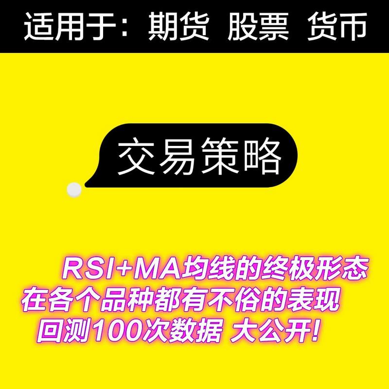 RSI+MA均线股票货币量化交易系统视频教程TV指标交易胜率A010