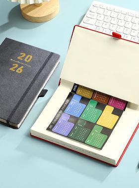 现货跨境2026英文日程本Planner硬面绑带365天每日计划年历本外贸