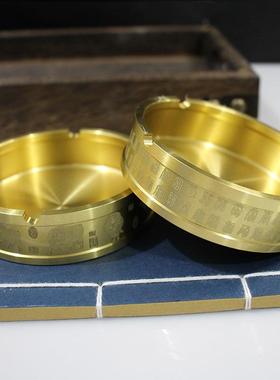 黄铜烟灰缸创意五牛五虎工艺品办公室纯铜铜器摆件地摊小商品