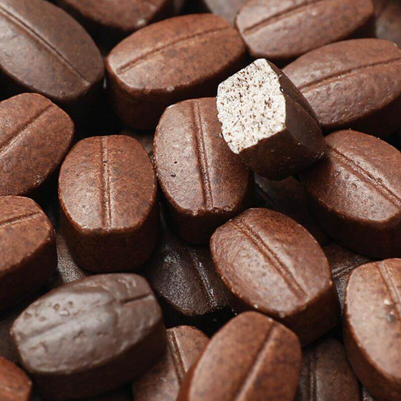 /新日期新货特浓嚼神零食咖可啡糖压片提黑咖啡豆非俄罗斯糖糖果