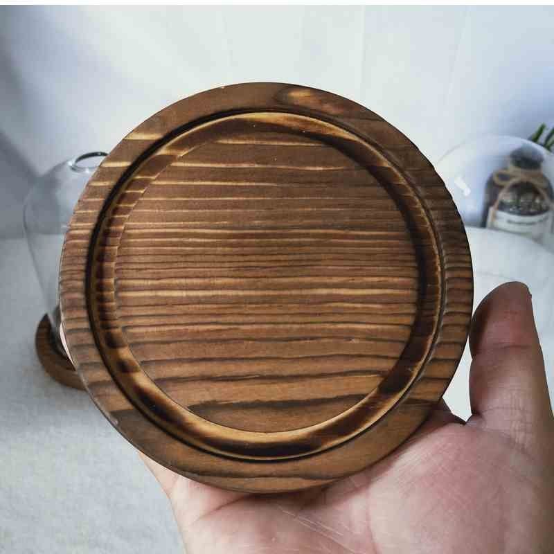 香薰罩玻璃烛台耐热透明玻璃熄灯罩家居摆件防风玻璃罩