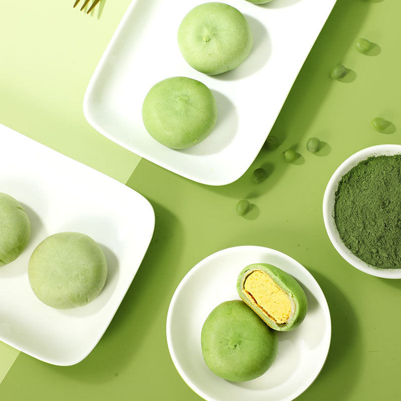 绿豆饼盒装绿豆糕抹茶味网红休闲零食即食早餐传统糕点点心