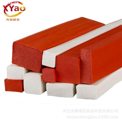 硅胶发泡条 耐高温国产硅橡胶 高弹阻燃密封条直发[定制]