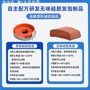 奥耐德阻燃硅胶发泡条耐高温硅胶海绵条来图来样非标定制
