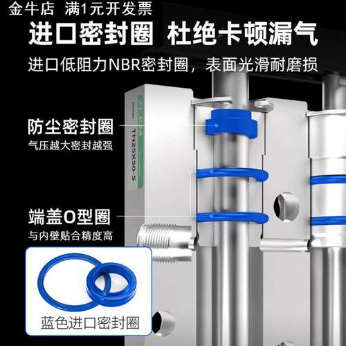 TDA双轴双杆气缸TN10X16X20X25X32-30-40-50-60-70-75-80-90-100S