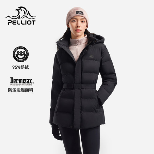 【800蓬鹅绒】伯希和收腰羽绒服女新款户外保暖修身轻量防风外套