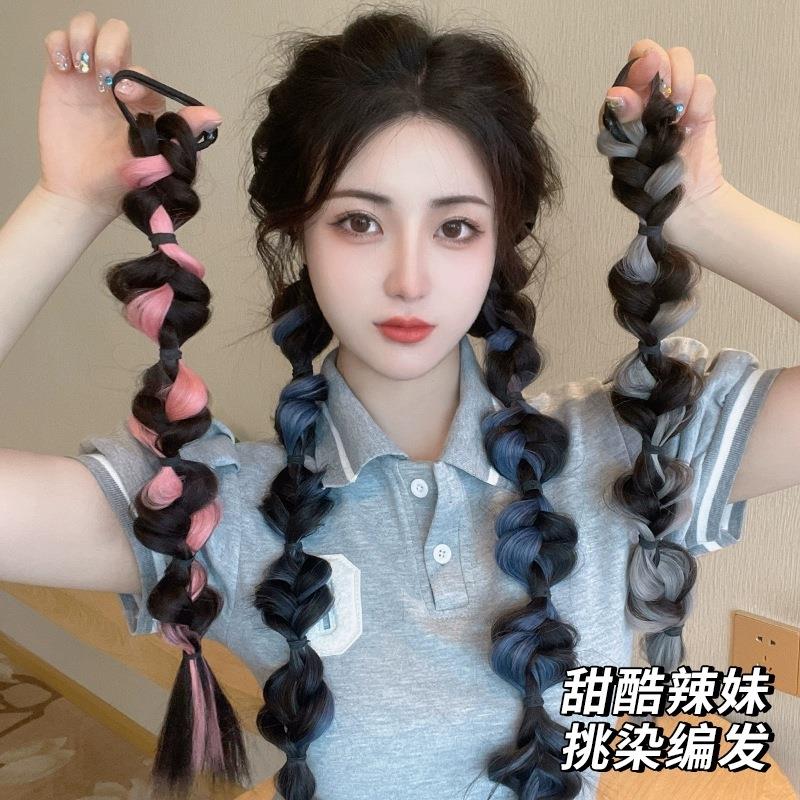 西双版纳头饰度假假发造型藏装辫子编织编发旅拍仿真西藏配饰哈尼