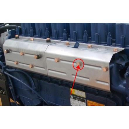 适配新款戴姆勒欧曼重卡货车潍柴发动机排气管外罩螺丝防烧的螺丝