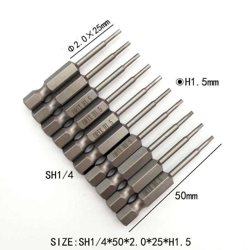 ORIX起子头内六角批头S2磁性电钻六角石H4H5H6头气动批咀风批嘴
