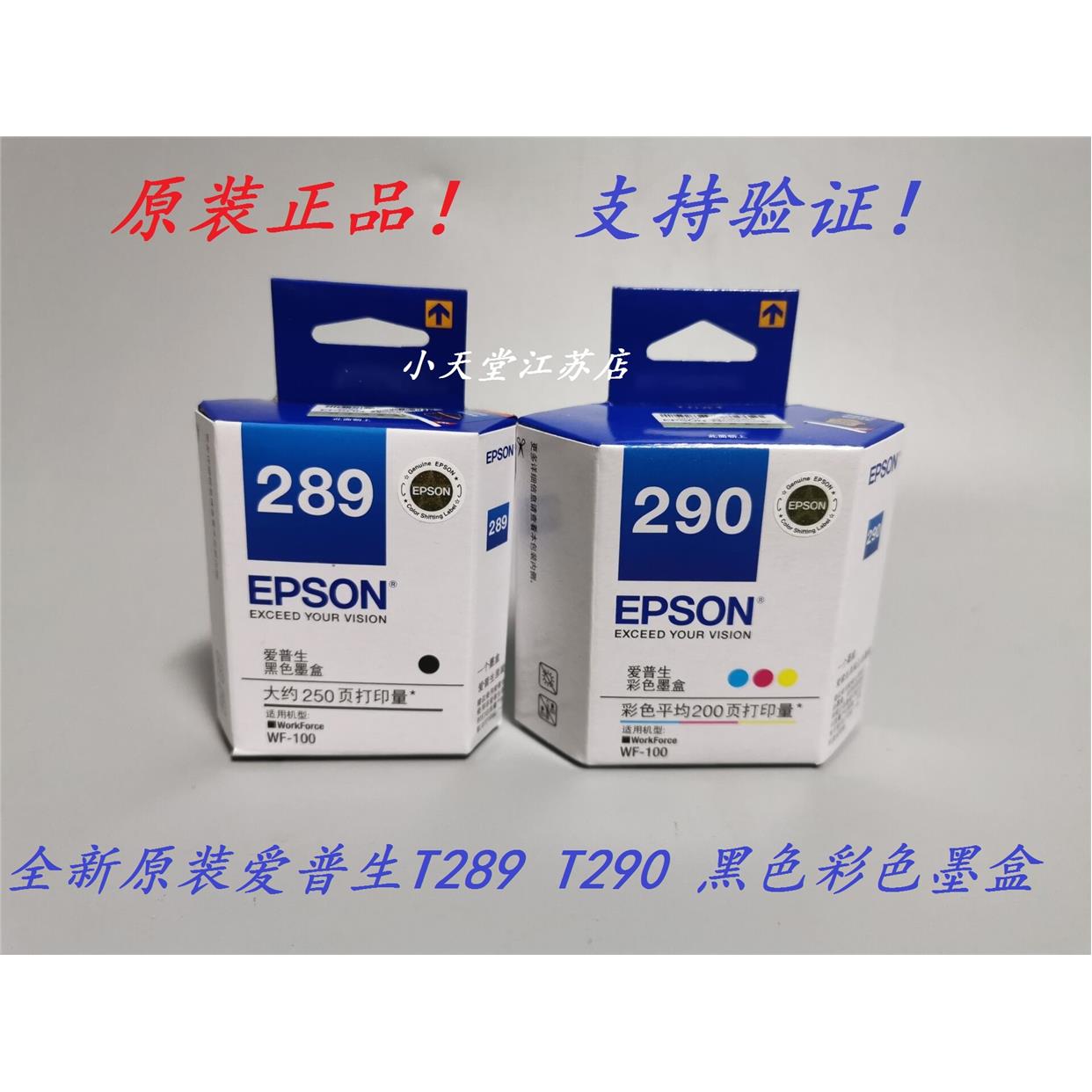 原装 爱普生 T289 T290 WF-100 WF-110 打印机墨盒 维护箱
