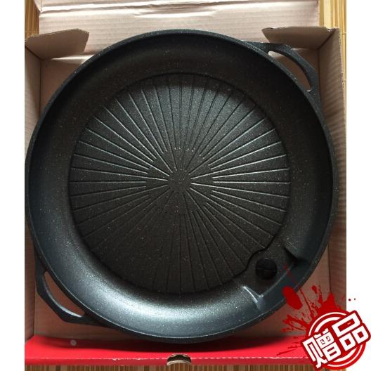 韩国进口脉鲜卡式炉烤盘韩式麦饭石hanaro super 34cm烤肉盘