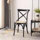 北欧简约实木椅子现代轻奢白色背叉椅咖啡厅婚庆椅民宿叉背椅餐椅