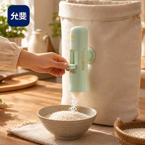 家用多功能取米工具米袋出料嘴防撒米免拆袋密封即按即取米器神器
