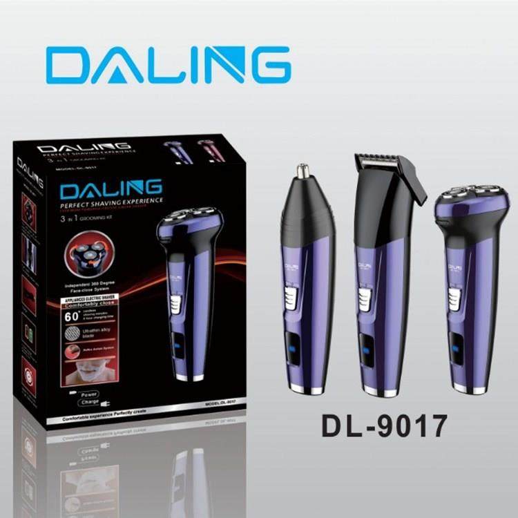 达玲9017多功能电动剃须刀旋转式三头剃须刀三合一胡须刀刮胡刀