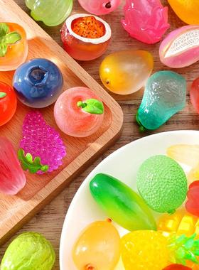 夜光渐变大号水果萌粒蓝莓灯笼果diy饰品直播盲袋拍摄造景小摆件