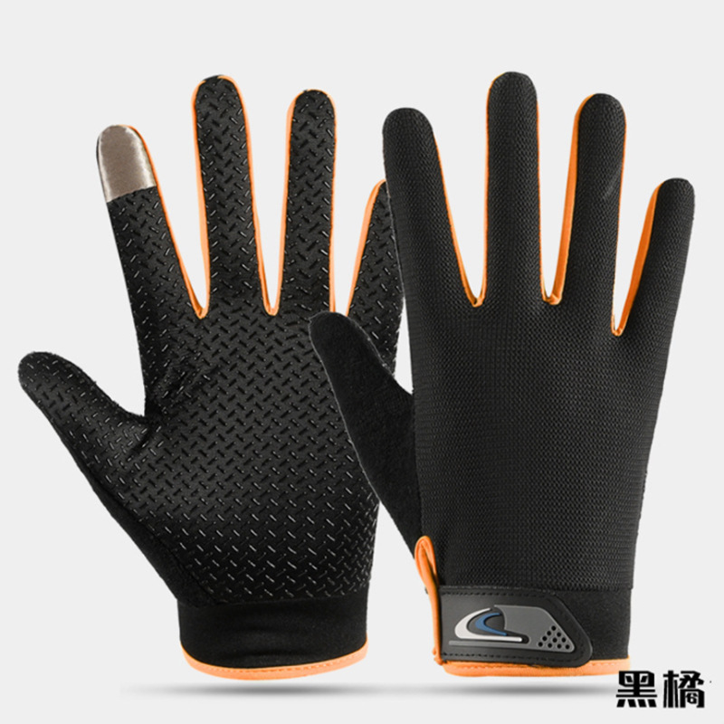 骑行手套触屏春夏薄款露二指手套户外运动骑车吸汗透气半指手套男