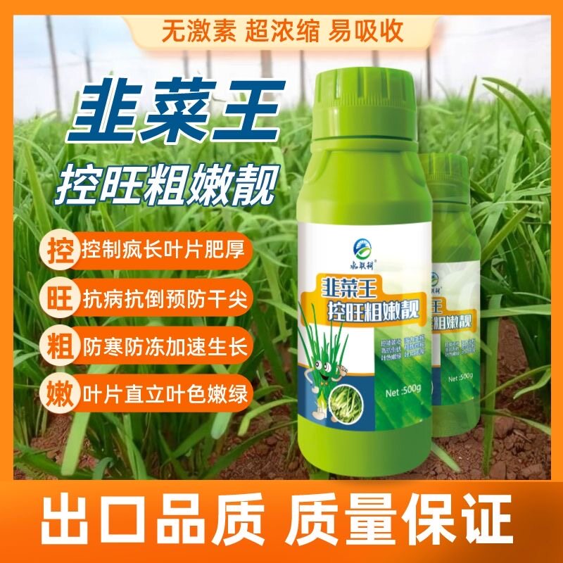 韭菜肥料叶面肥韭菜控旺增粗剂韭菜专用肥韭菜增产抗倒干尖黄尖