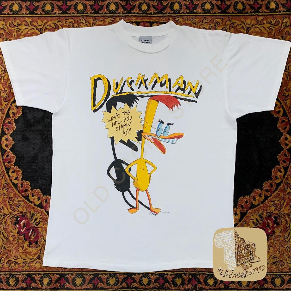 Duckman1986年动画片鸭子印花T恤