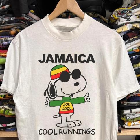 复古 J0E C0OL RUNNINGS美潮可爱印花半袖简约学生款百搭短袖T恤