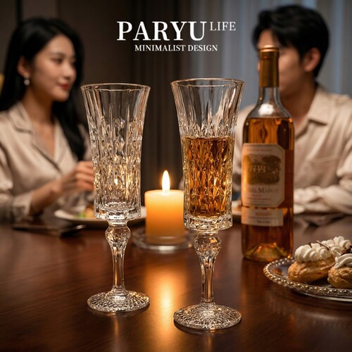 PARYU菱格水晶香槟杯高颜值