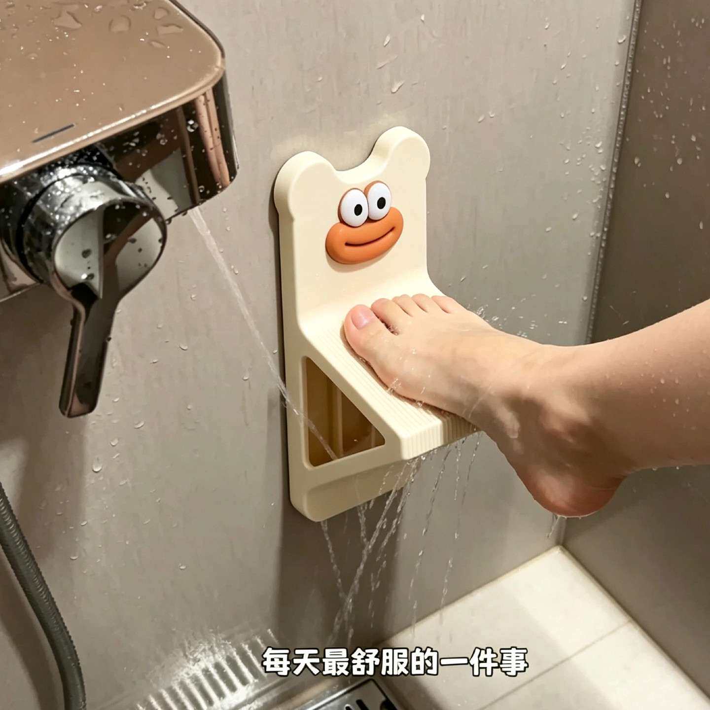 浴室洗澡脚蹬家用卫生间吸盘免打孔脚踏板孕妇老人洗浴免弯腰神器