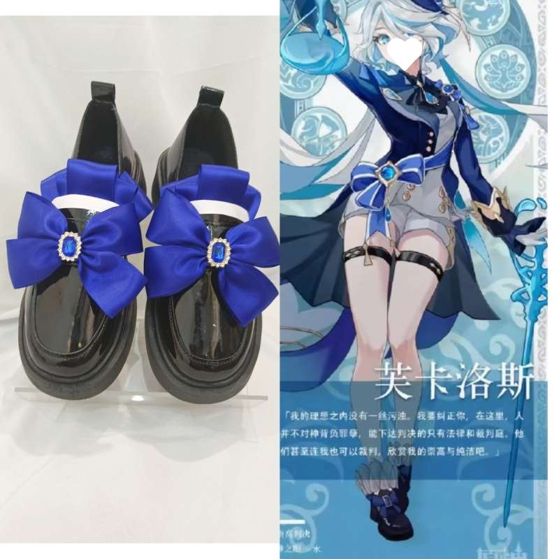 原神cos服芙卡洛斯cos鞋子枫丹水神芙宁娜cosplay道具鞋演出鞋子