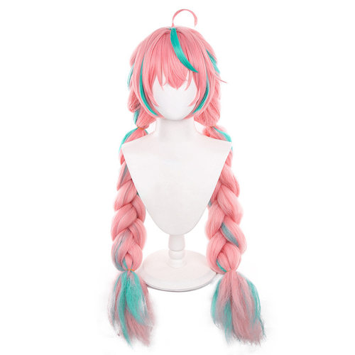原神瓦雷莎cos假发瓦蕾莎玉米须双麻花辫造型新款挑染假发全头套