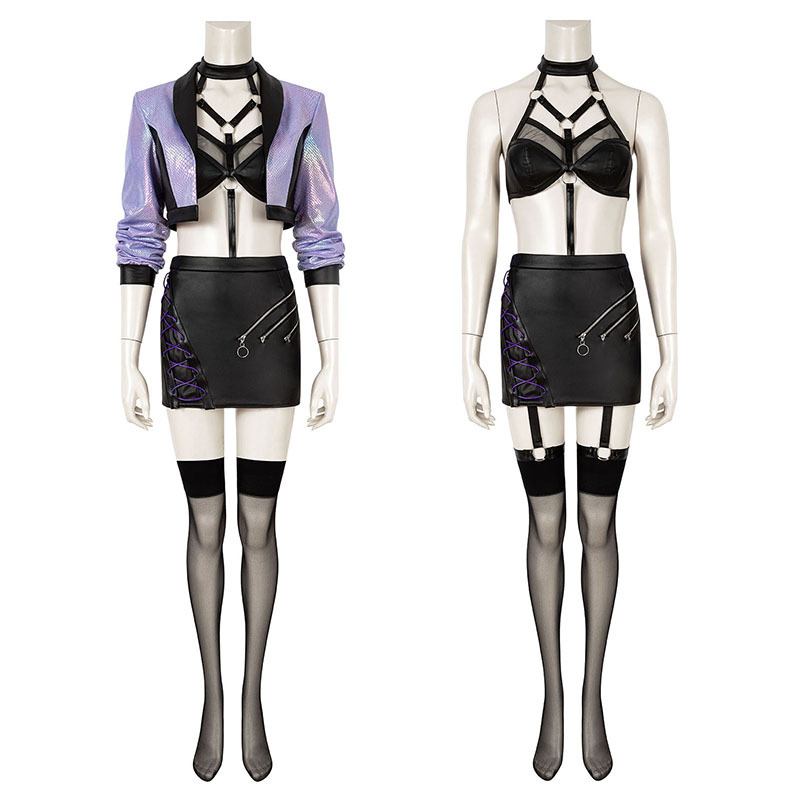 英雄联盟cos服LOL伊芙琳KDA cosplay2020 S10 伊芙琳总决赛打歌服