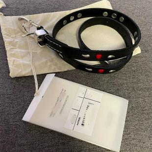 ourlegacy平替爱心银铆钉头层牛皮腰带cleanfit简约中性真皮腰带