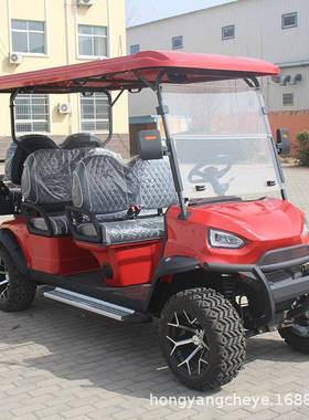 新款高尔夫球车越野景区摆渡车楼盘看房售楼处6座四轮高尔夫球车