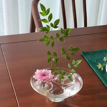 开心到转圈~漂浮插花器透明花瓶水培器皿客厅桌面艺术装饰摆件