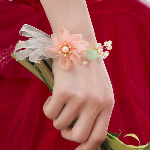 快速发货伴娘手腕l花新娘姐妹团手花森系西式婚礼浪漫结婚手环婚