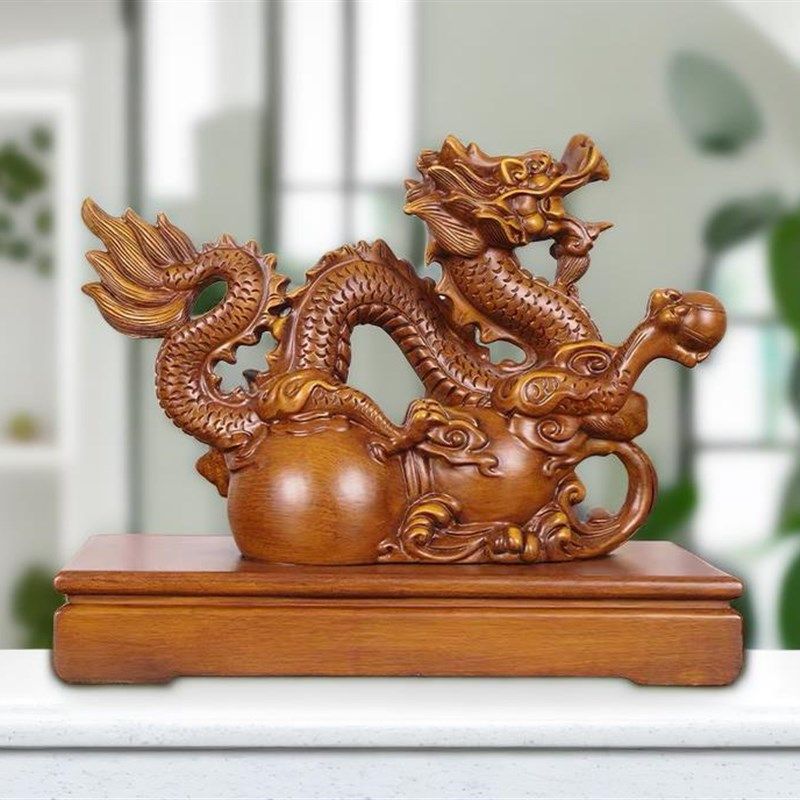 快速发货木雕招财龙摆件客厅玄关财富兴隆装饰品S办公室酒柜生肖,家居饰品,木雕,淘宝优惠券,粉丝福利购,淘宝优惠卷