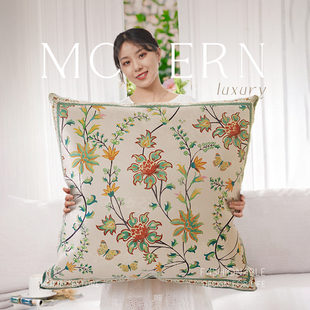 快速发货美式沙发抱枕设计师款轻奢风特大号靠垫S客厅艺术靠背可