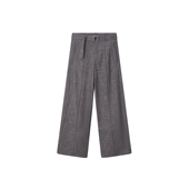 秋冬休闲阔腿西裤 竹节纹直筒廓形绑带剑道裤 剑道 Succinct