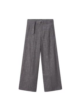 Succinct“剑道”竹节纹直筒廓形绑带剑道裤秋冬休闲阔腿西裤