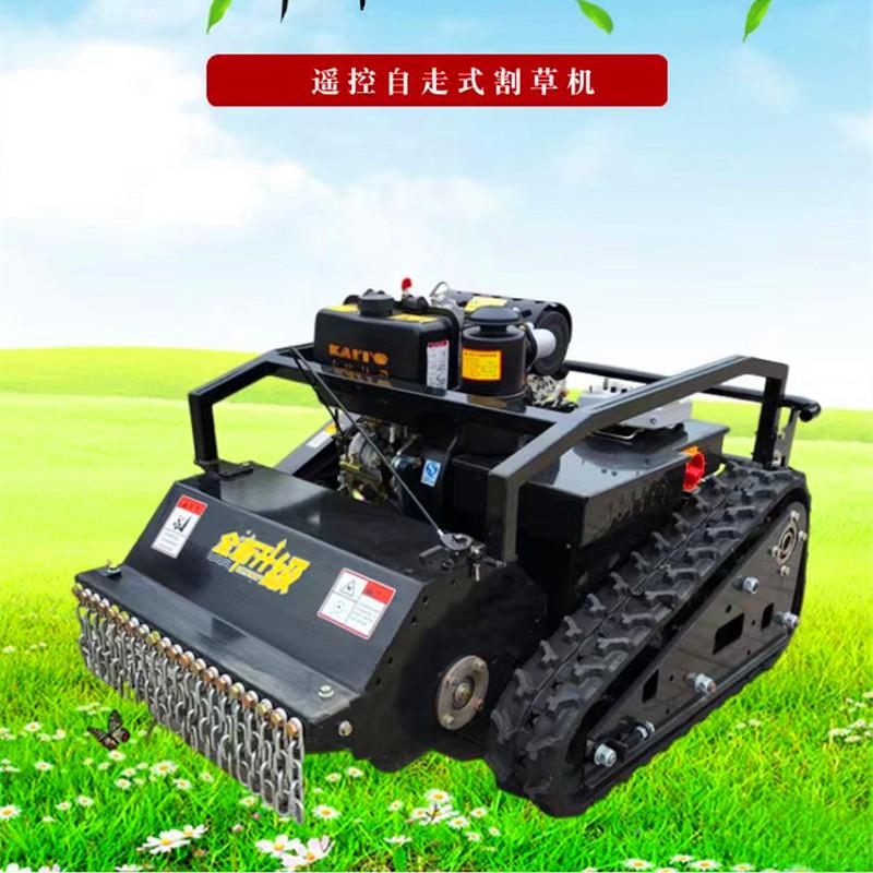 厂家销售多草功能带式果园荒履割草机 OGE开越野坦克式智能遥控除